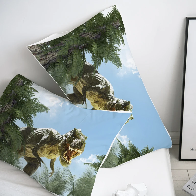 3D HD Pillow Case,Custom Pillowcase 50x70 50x75 70x70 Decorative Pillow Cover,Dinosaurs in Jurassic Park Bedding Drop Shipping