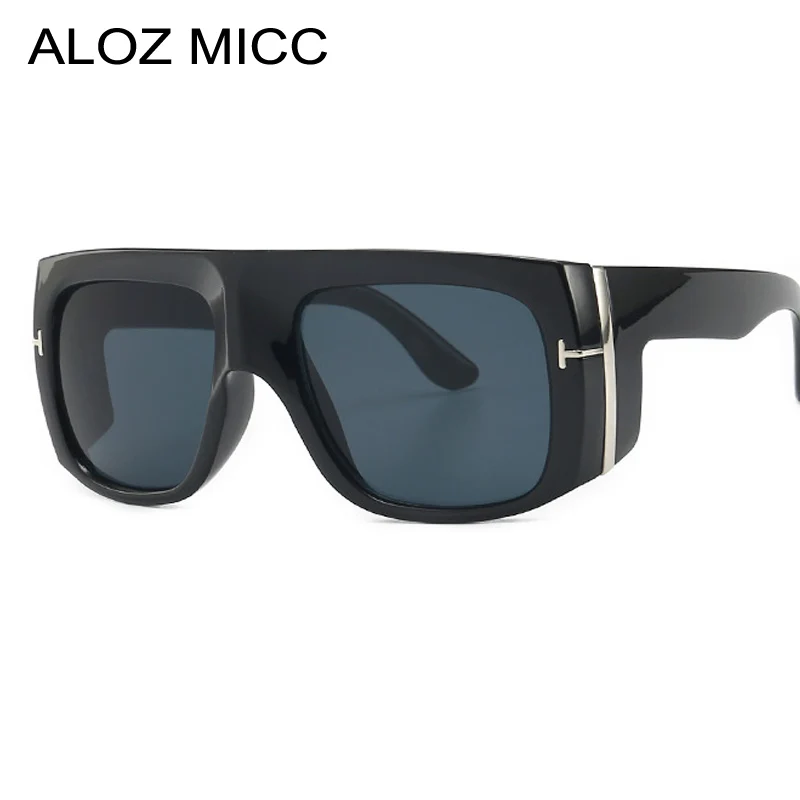 

ALOZ MICC Steampunk Sunglasses Men Women Brand Designer Vintage Oversize Unisex Sun Glasses Women square Rivet Oculos Q675