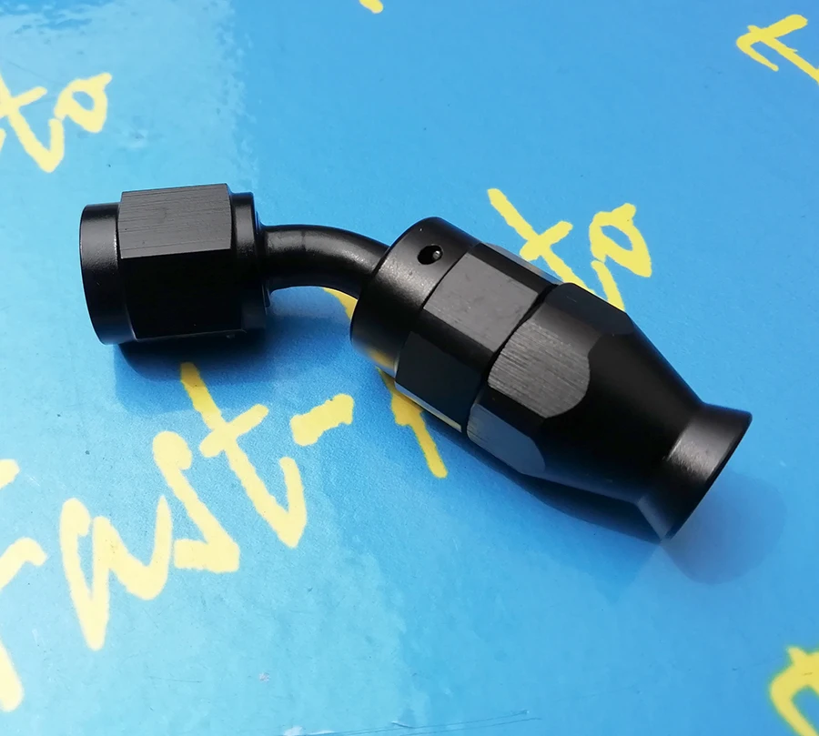 reusable 7/16-20unf thread AN-4 AN4 an 4 45 degree 45degree PTFE tpfe  turbo oil supply hose fitting Swivel Hose End
