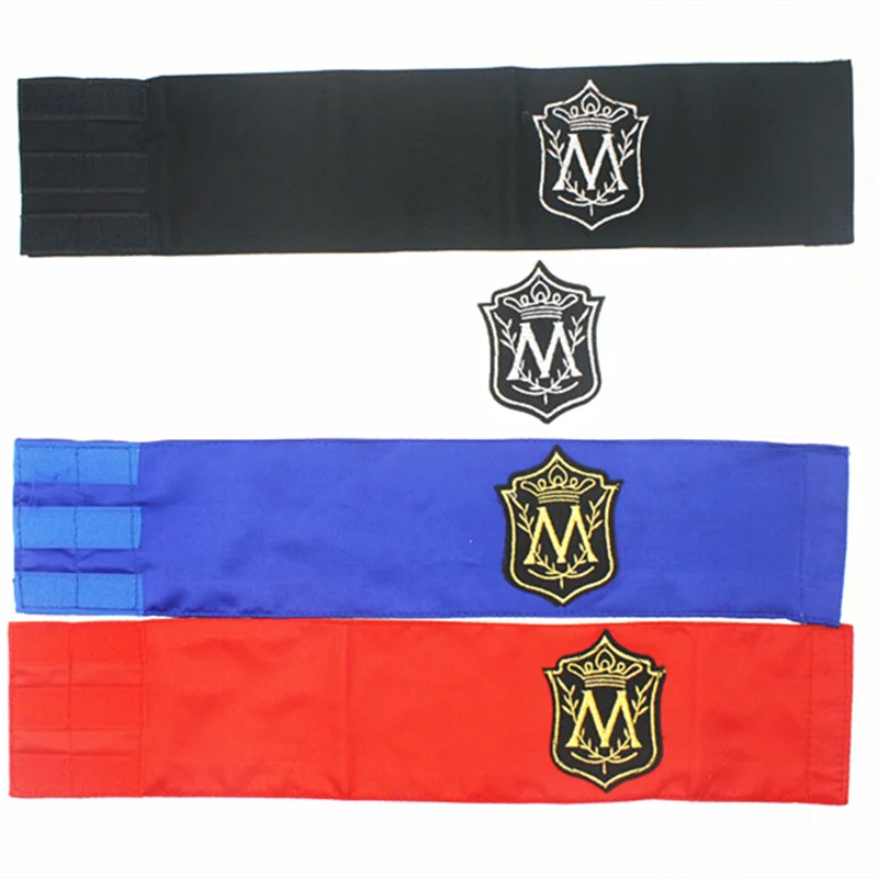 Michael Jackson Classic M Letter Arm Warmers Stitchwork MagicTape Red Black Punk Printing Arm-band