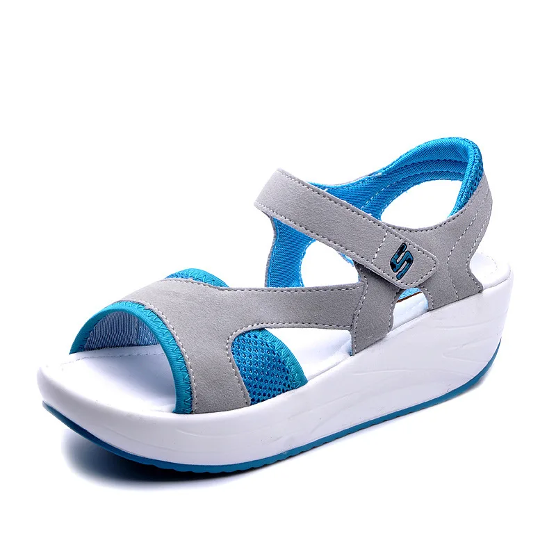 Sports Shoes Woman Beach Sandals Sponge Cake Thick Bottom Rocking Shoes For Women Sneakers Sandals Trend