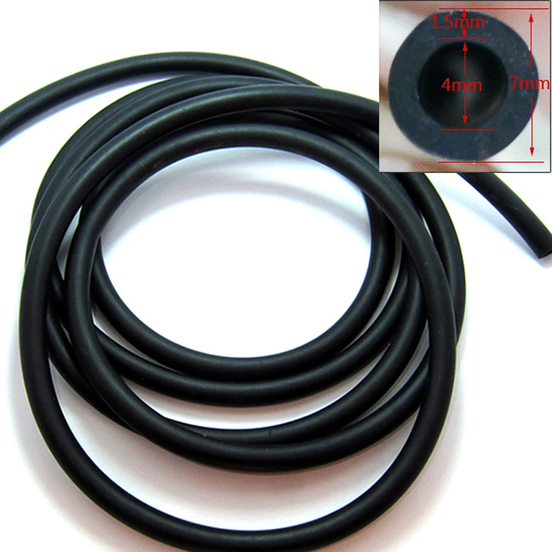 2m x 4mm x 7mm General auto wipers water pipe water spray nozzle connecting tube rubber hose plumbing hoses for car