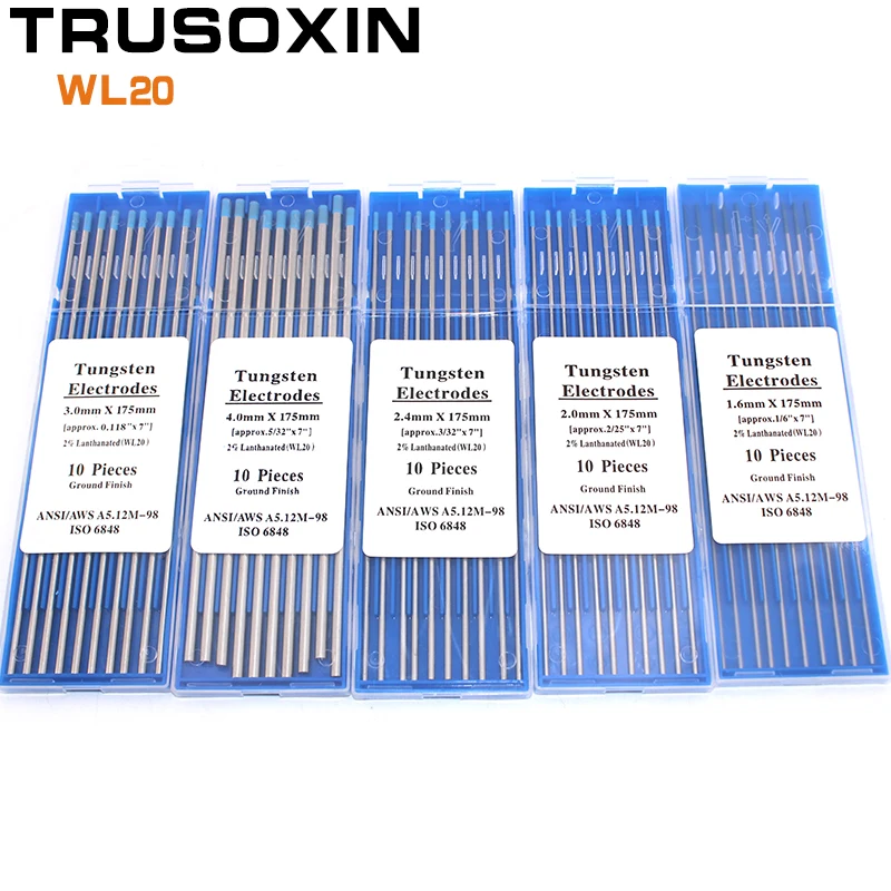 Imagem -03 - Equipamentos de Solda Eletrodo de Tungstênio Cabeça Azul Tig Tungsten Needle Rod Solda Pin Acessório 175 mm 10 Pcs