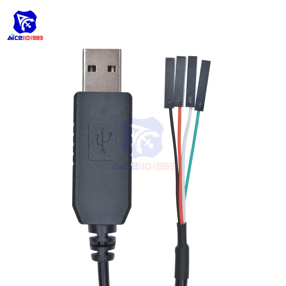 Cable de descarga del adaptador serie USB 2,0 a TTL Original CH340 CH340G para Arduino Raspberry Pi Windows 10/Mac OS X/Linux Cable de 1M