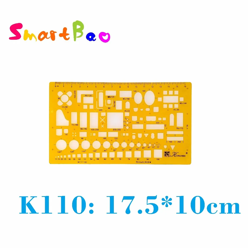 1:100 Architectural Drafting Template Ruler for 0.35 Pen K110