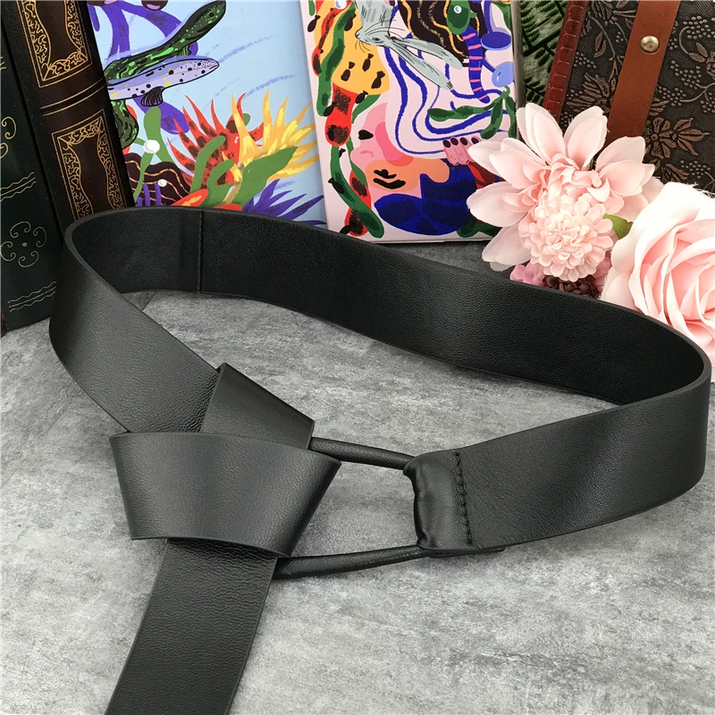 Leather Sheepskin Soft Belts For Women Corset Belt Wide Cummerbund Ceinture Femme Vintage Women Belt Riem Female Cinto WBT0079