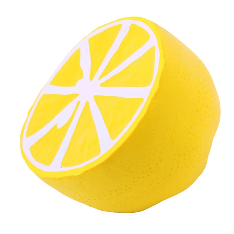 Jumbo Simulation Fruit Half Lemon Squishy Slow Rising Scented Soft Bread Cake Squeeze Kids Grownups Stress Relief Toy 10*10 CM