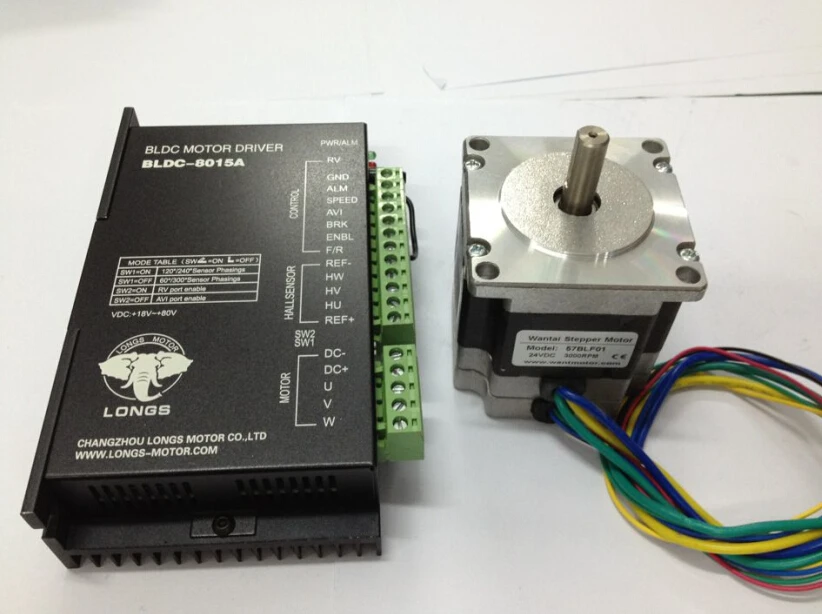 

Brushless Motor(57BLF01)&driver(BLDC-8015A) 63W 24V 3000RPM High speed Car CNC bldc motor