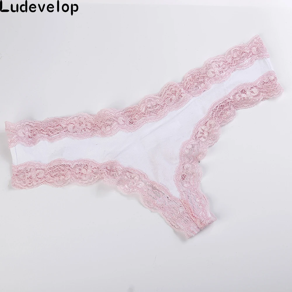 New arrival Women Fashion Panties Female Sexy Full Lace Plus Size Thong Sexy Solid G Strings Underwear Lady\'s Sexy Cotton Briefs