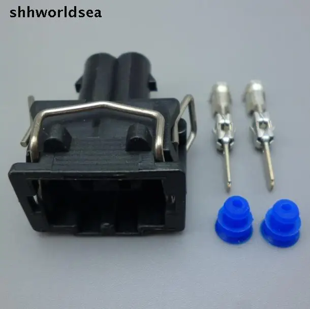 

shhworldsea 5sets 2Pin Auto fuel injector connector spray nozzle/ oil atomizer plug,Car Waterproof Electrical plug socket