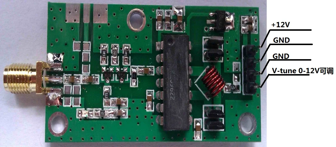 Wideband VCO 10dBm signal generator for RF signal source of 70-200MHz VCO voltage controlled oscillator