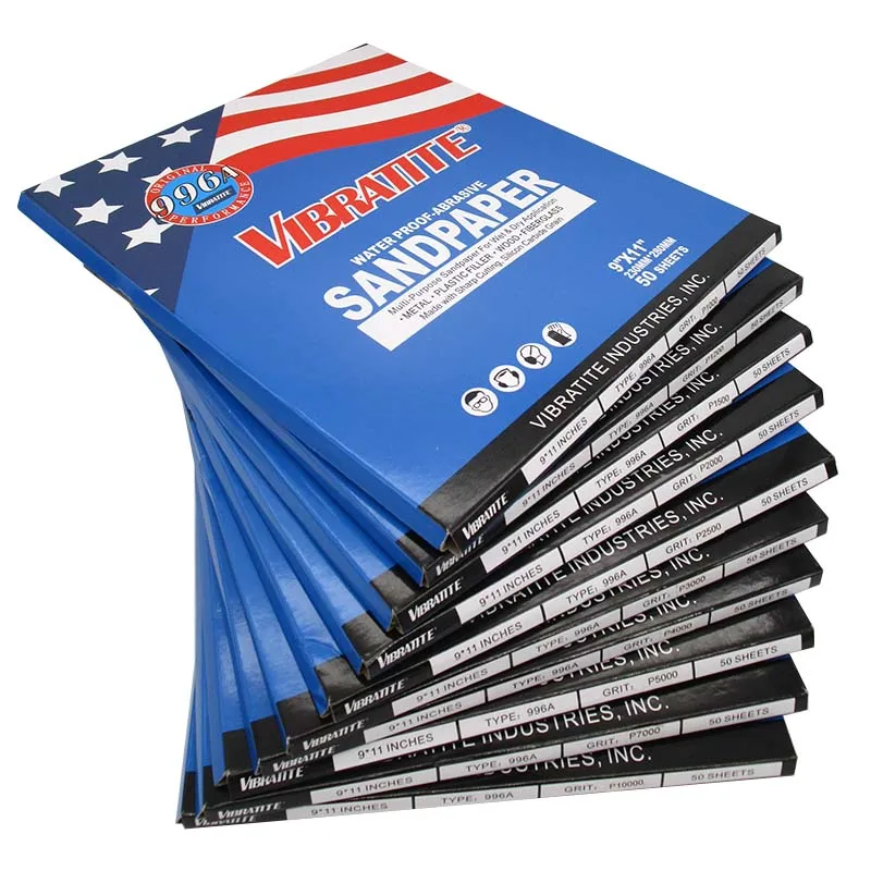 5 Sheet 9"x11" Waterproof Sandpaper Abrasive Paper 600 to 10000 Grits Wet/Dry for Automotive Sanding Wood Furniture Finishing