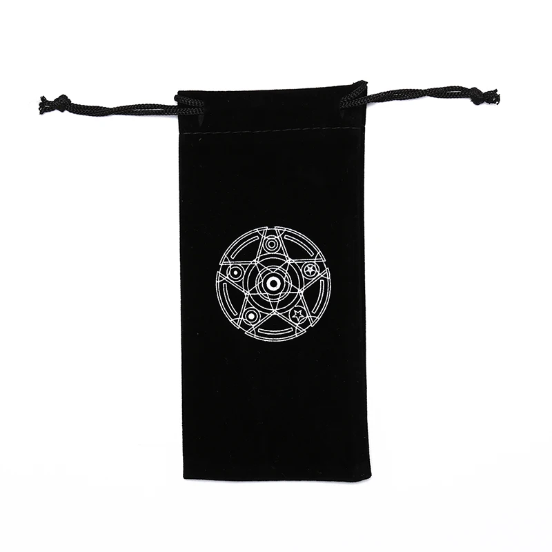 1PCS Six Awn Star Velvet Tarot Card Storage Bag Mini Tablets Bundle Pockets Cards Drawstring Bags