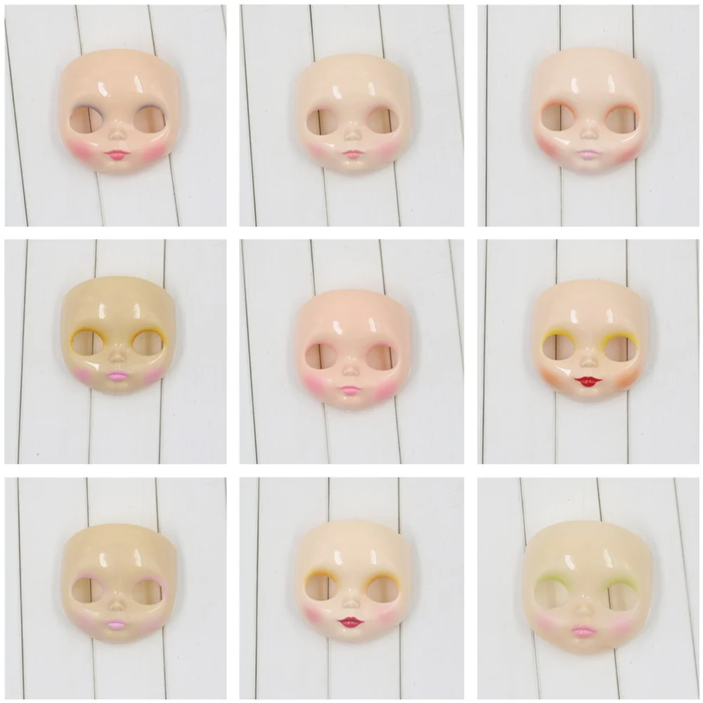 For 1/6 Factory Blyth Doll Face Plate with Backplate Makeup Face and Screws Different Type Suitable for DIY