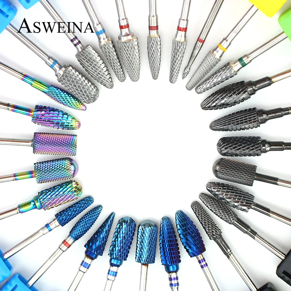 1pcs Tungsten Nail Drill Bit Carbide Milling Cutter Rotary Electric Manicure Machine Accessories Cuticle Remover Files