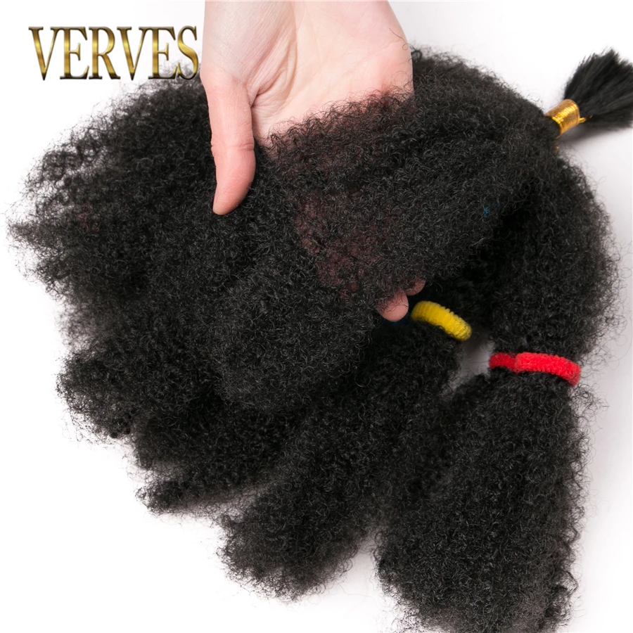 VERVES Crochet Hair Curly สังเคราะห์12นิ้ว Ombre Braiding Hair Afro Kinky Bulk Twist Braids สีบลอนด์ชุด Bug สีดำ