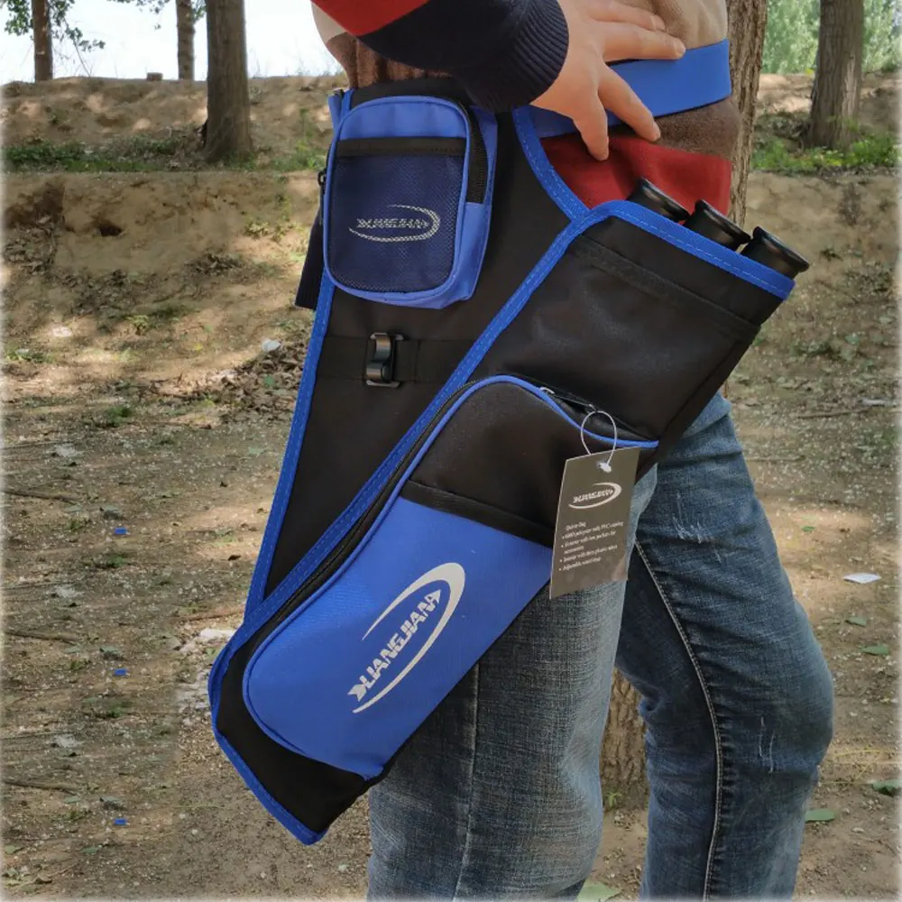 Archery Quiver Bag 4 colour Adjustable Belt 3 tubes Arrow Quiver Arrows for bow Hunting Accessories