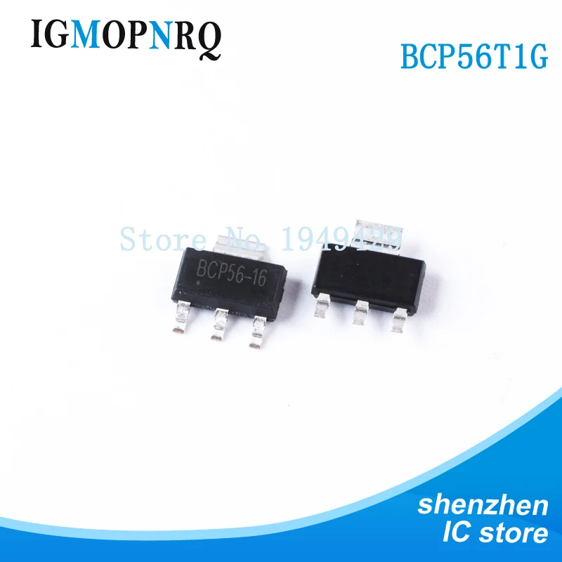 10PCS BCP56T1G SOT223 BCP56 Bipolar junction transistor (BJT) 1A 100V NPN new