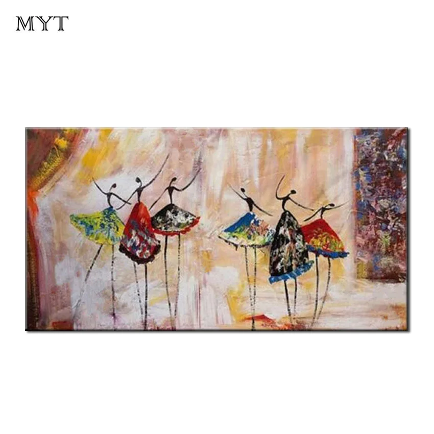 Cuadros Paint By Number Myt Modern Abstract Indian Dancing Girls Wall Art Oil Painting Living Room Decoration Artwork Handmade 