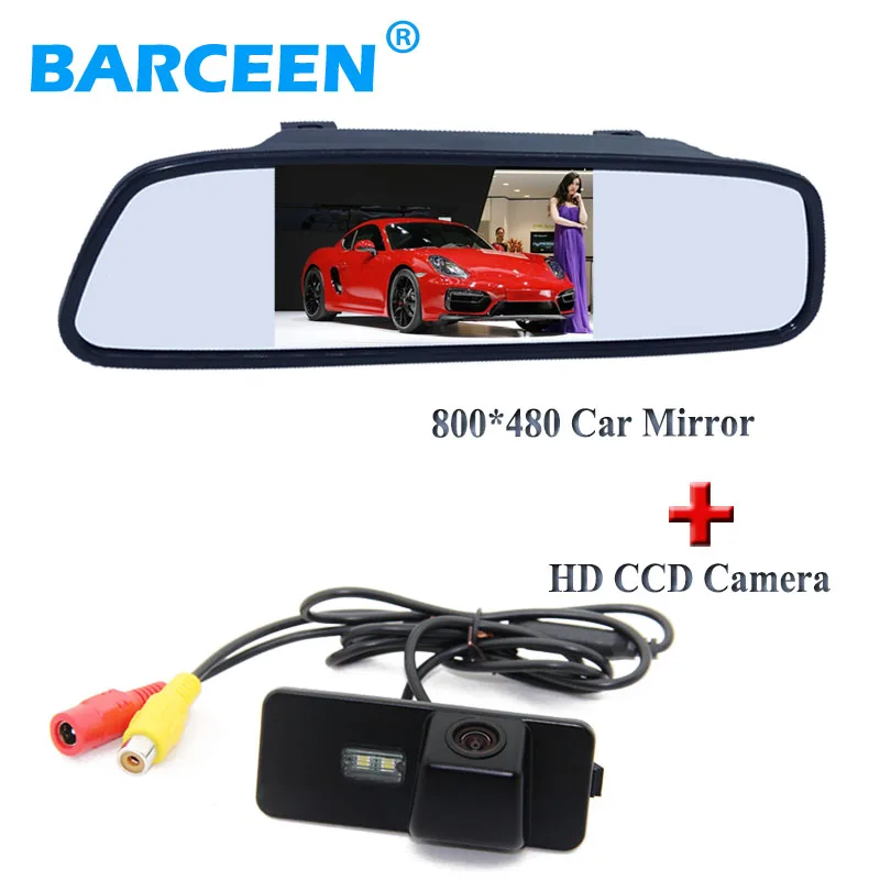 

CCD image sensor car rear-view camera +4.3" car mirror for Volkswagen VW Magotan PASSAT CC /Golf 5/ POLO hatchback / Jetta