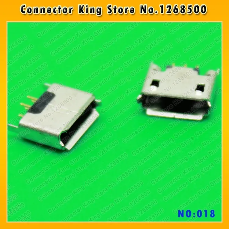 ChengHaoRan MICRO USB/connector/ for mobile or tablet /Jack/V8 /5PIN/Angle 180 degrees/DIP ,MC-018