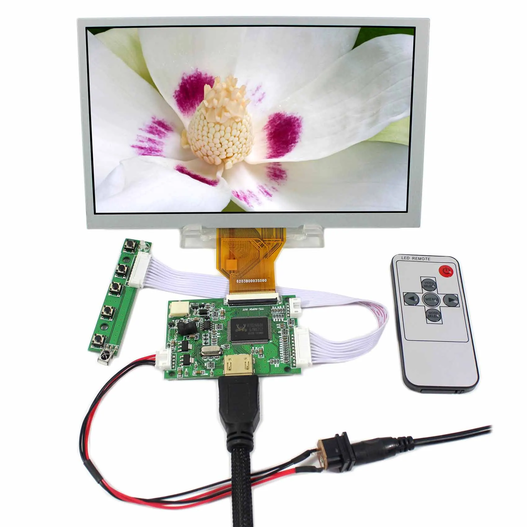 HD MI LCD Controller Board+8inch 800x480 AT080TN64 LCD Screen