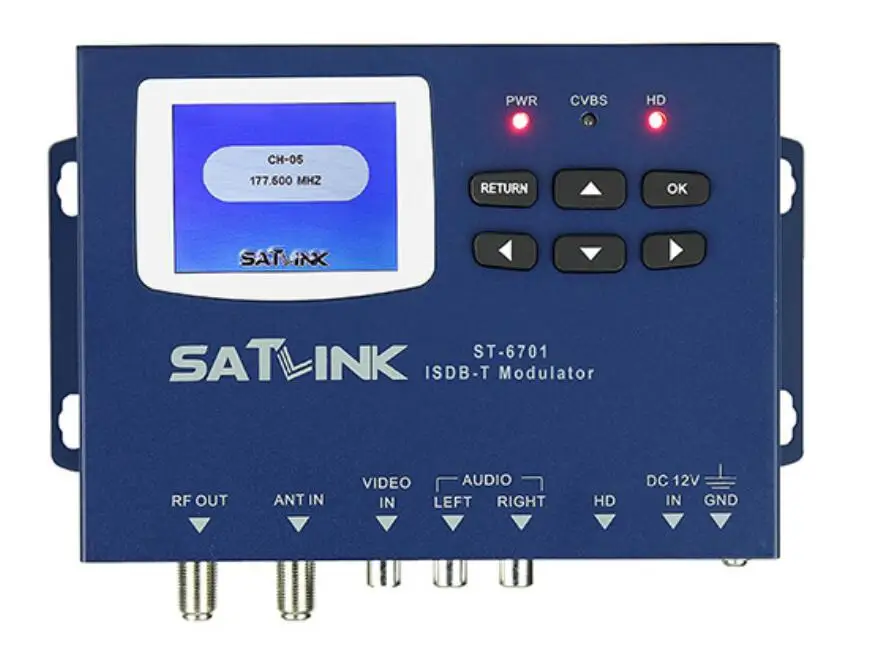 SATLINK ST-6701 to ISDB-T modulator 1 Route 1080P AV/ MI Input ST6701 ISDBT RF output Brazil Japan encoder modulator