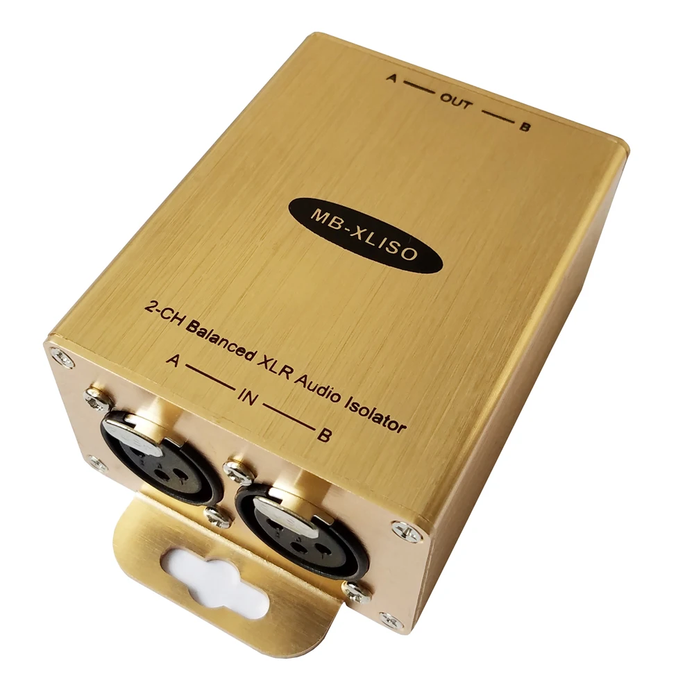 Professional Audio Ground Isolator Balanced XLR Audio Isolation Transformer Analog AES/EBU Signal Eliminate Noise  Hum Killer