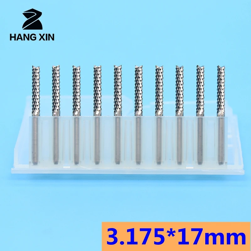 3.175mm PCB Corn Milling Cutter Tungsten Carbide Drill Kit 10PCS CNC Router Wood Tool Engraving Machine Metal Milling Cutter