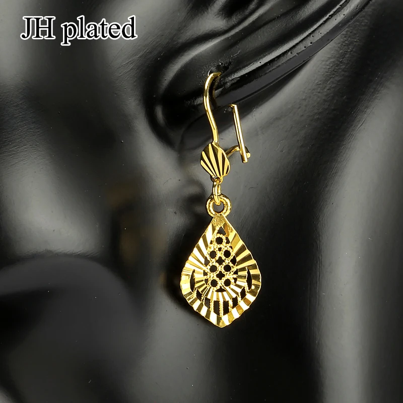 JHplated African Ethiopia jewelery Earrings for women\'s gift wedding gifts Hollow out fashion jewelry