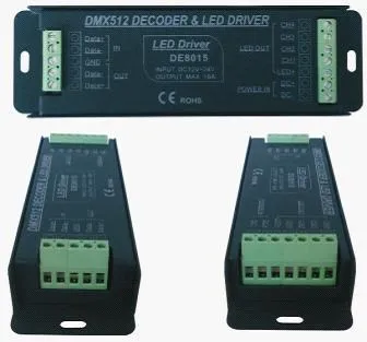 Free Shipping DMX512 Decoder & LED Driver 4 Channels LED RGB Controller DC12-24V Constant Voltage Single CH PWM <4A Model:DE8015