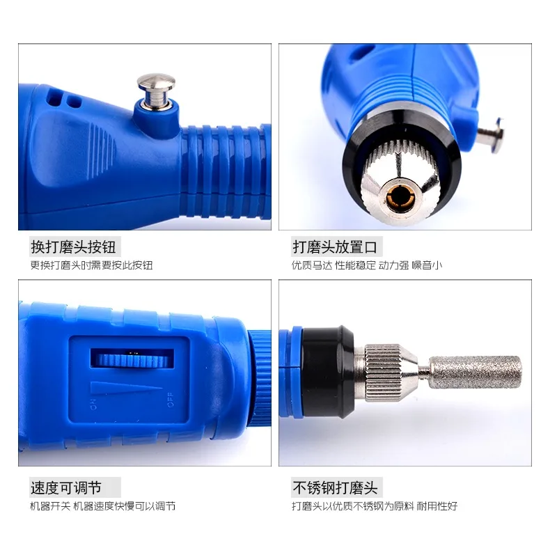 Professional Nail Grinding Electric Drill Machine equipment 18000RPM Nail File Manicure Pedicure Dental Nail Tool Polishing Kit