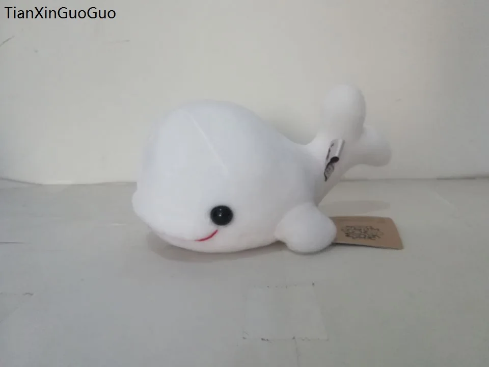 about 24cm white cartoon dolphin plush toy big head dophin soft doll christmas gift s2133