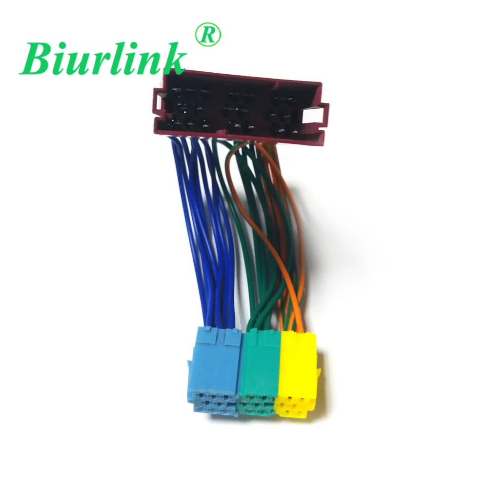Biurlink Car CD Harness Cable Adaptor Male to Female Mini ISO 20 Pin Connectors for Volkswagen Blaupunkt Becker Concert