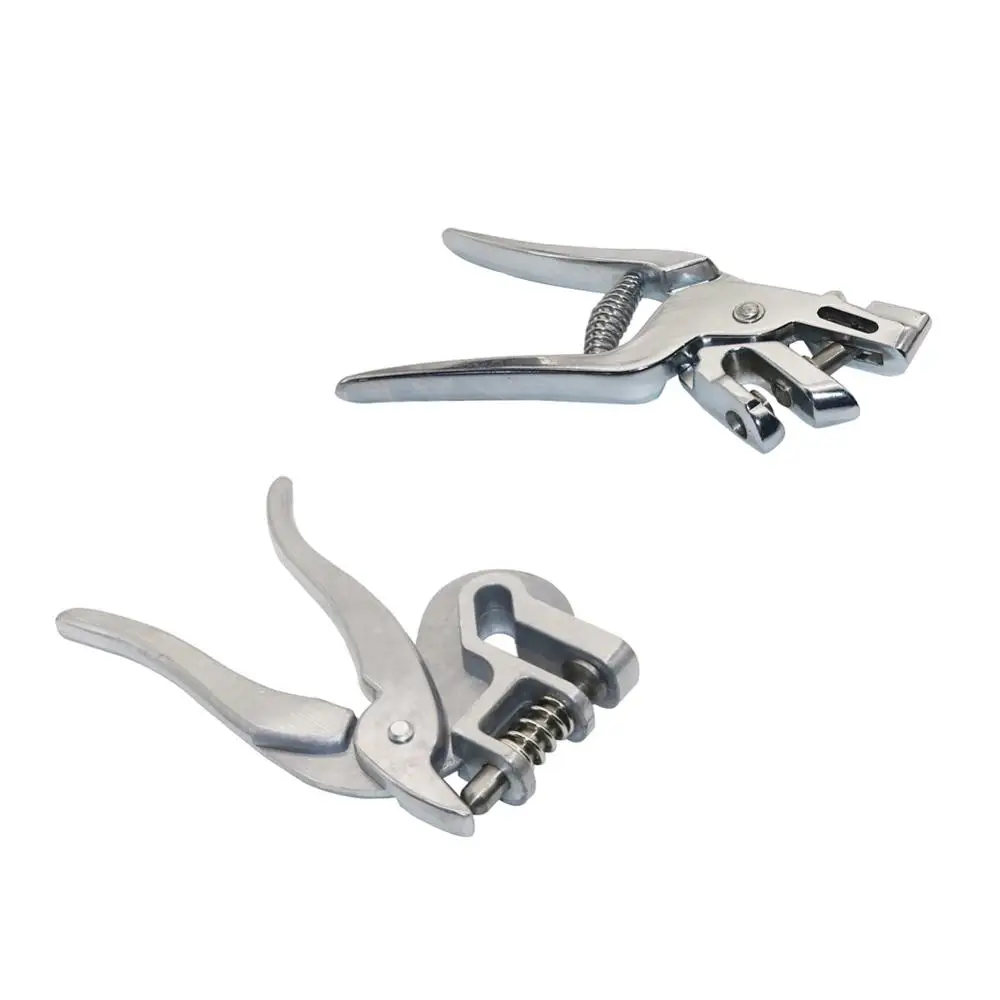 8mm/9mm Animal Ear Tags Hole Puncher Cow Sheep Pig Horse Cattle Stainless steel Ears logo Plier Animal Identification Tools 1Pc