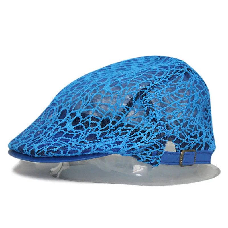 Summer lady air conditioning hat lace gauze indoor fashion Beret female  cool visor 6color 1pcs