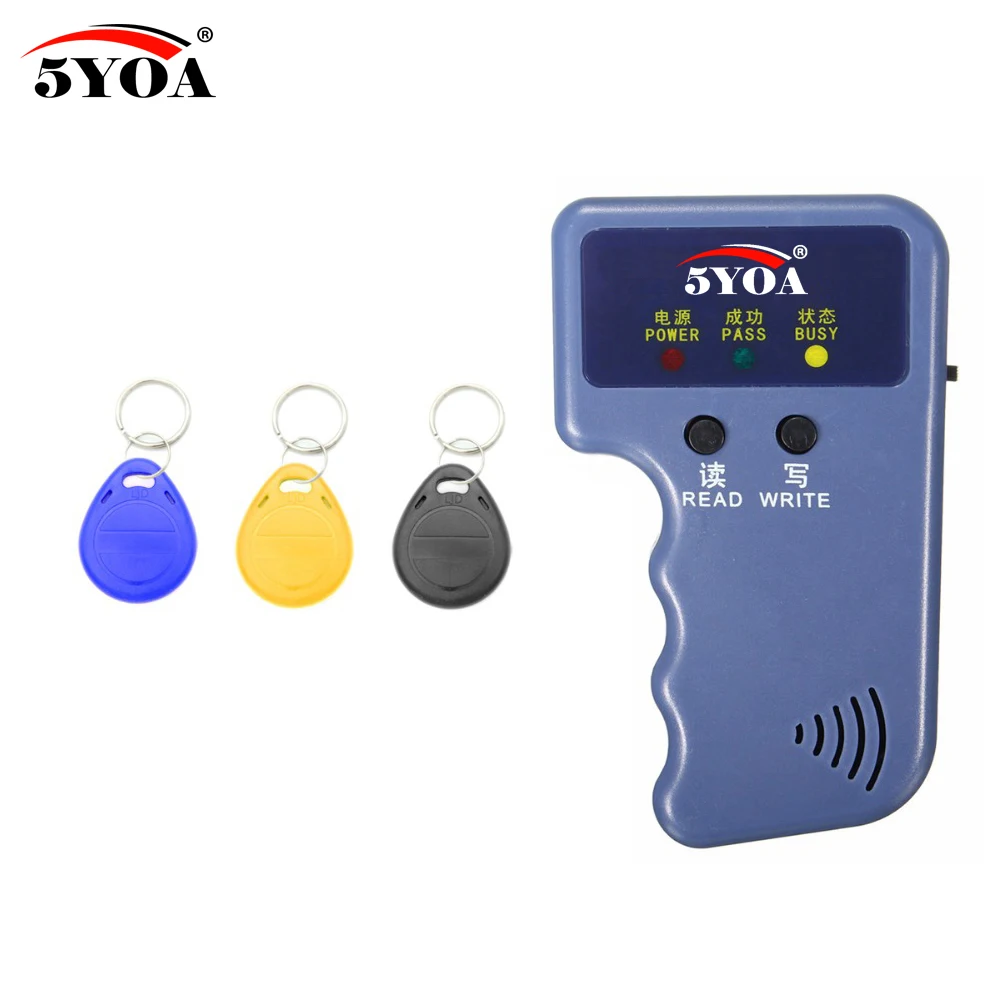 5YOA يده ناسخة تتفاعل الكاتب الناسخ 125 كيلو هرتز EM4100 قارئ مبرمج مع EM4305 T5577 إعادة الكتابة معرف Keyfobs العلامات بطاقة #2