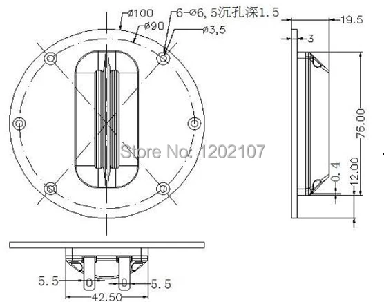 2 PCS lot 4 inch Professional Planar Tweeter Speaker transducer HiFi AMT ribbon tweeter 8 Ohm Super belt type loudspeaker