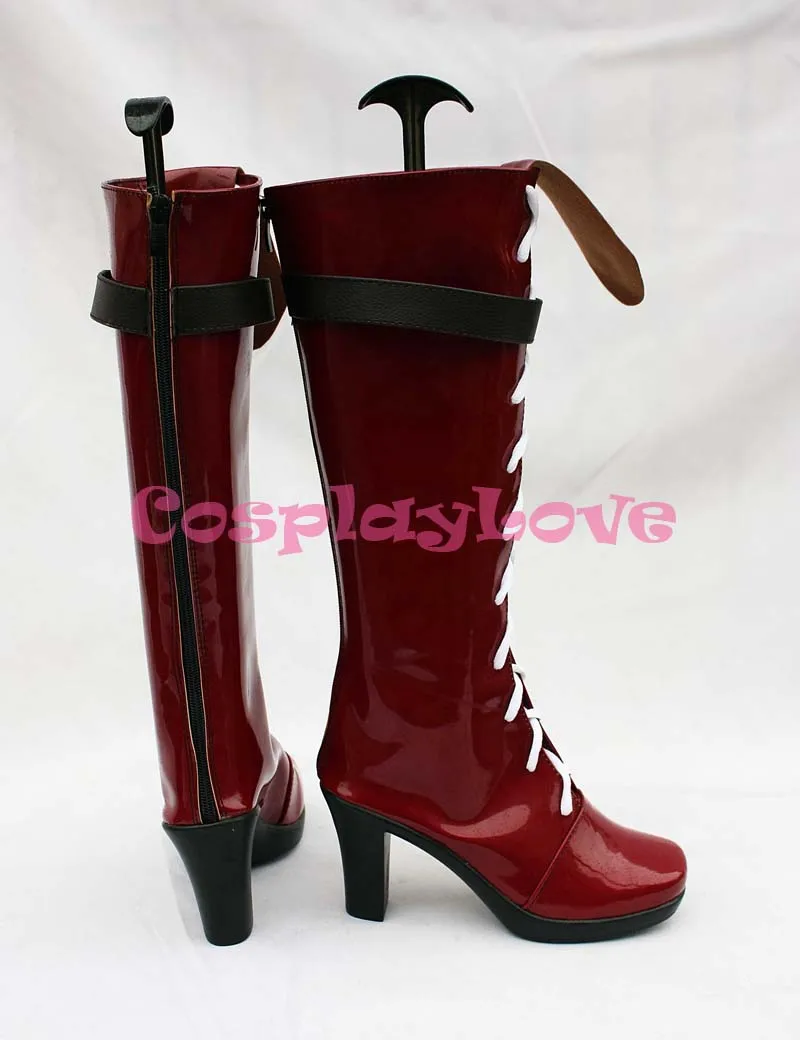 Game Unlight ScarletQueen Donita Cosplay Shoes Boots Red Hand Made Custom-made For Halloween Christmas Festival CosplayLove