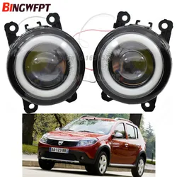 2pcs/pair (Left+Right) Angel Eye Fog Lamps LED Lights  for Renault Duster For Dacia Logan Sandero 2004-2015