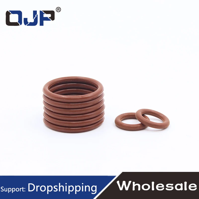 Thickness CS1/1.5/1.9mm Brown FKM O-ring FPM fluorine rubber sealing gasket rubber washer ring wholesale in specifications