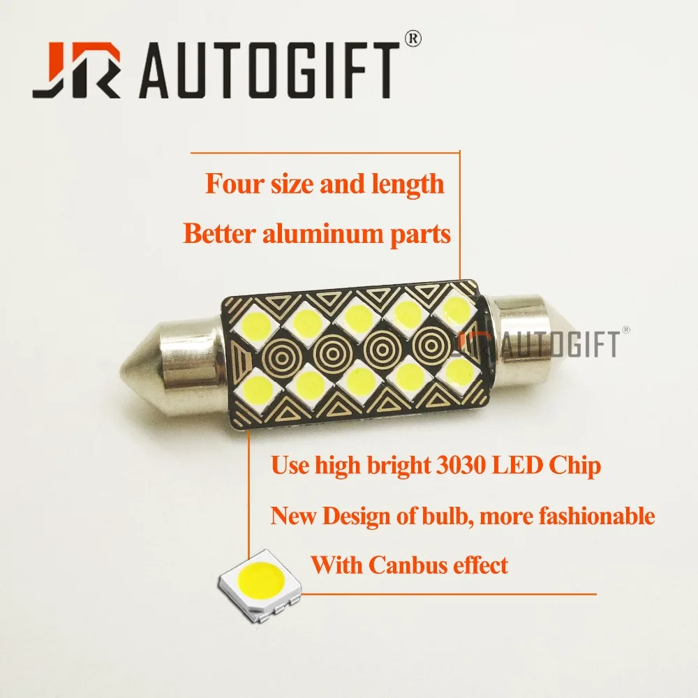 50pcs 31/36/39/41mm C5W C10W Super Bright 3030 LED 4/6/8/10SMD Canbus Car led Festoon Light Interior Reading Bulb Door Doom Lamp