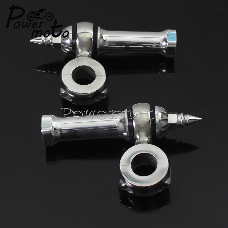 

Universal Motorcycle Chrome Handlebar Risers 1" 7/8" Bar 4 Inch Rise Offset Dog Bone Riser Set For Harley Bobber Chopper