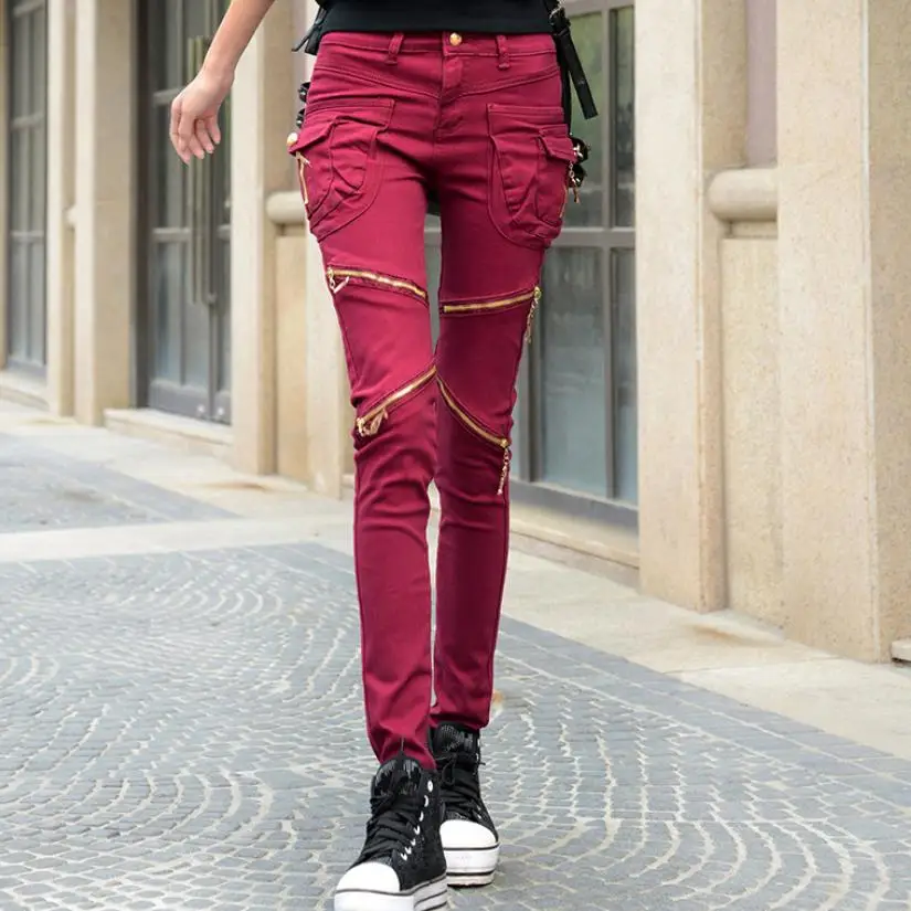 

zipper loose harem pants new female penicl pants trousers