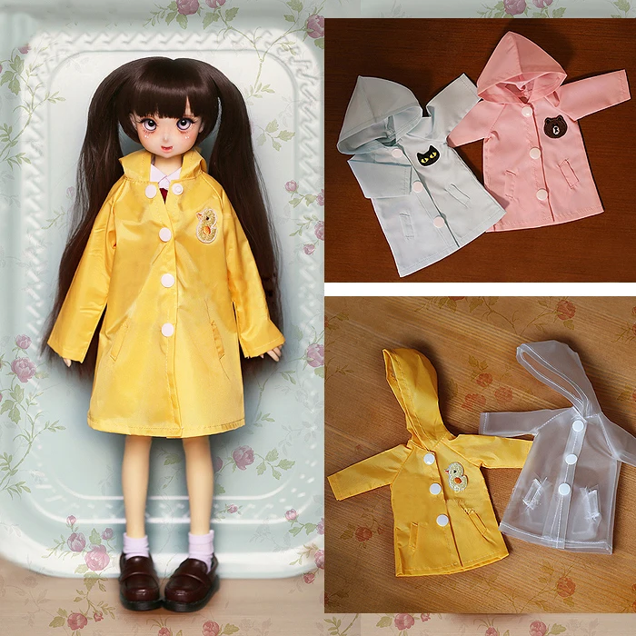 

D01-P326 children handmade toy 1/6 1/3 1/4 Doll Accessories BJD/SD doll clothes Hanging hat raincoat 1pcs