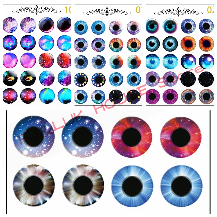 10 Pairs/set Star Series Shinning Star Eyes Chips Pattern DIY Dolls Eyechips for DIY Making Blyth BJD Dolls Eye DIY Tools