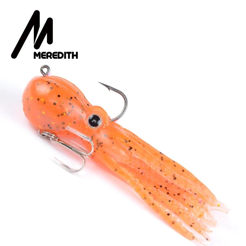 MEREDITH Built-in counterweight Fishing Lure 23g 9cm Long Tail Soft Octopus Artificial silicone Soft Bait