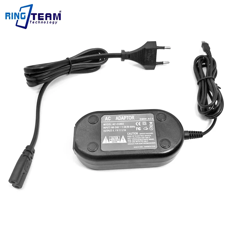 10Sets/Lot DMW-AC5 DMW-AC5PP DMW-AC5G AC Adapter Power for Panasonic Lumix Digital Cameras DMC-F2 F3 FH1 FH20 FH22 FH3 FP1 FP2