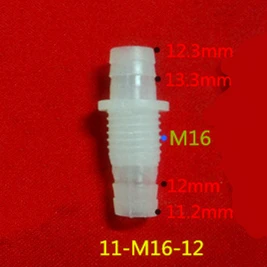 

High Quality Wholesale New 11-M16-12 Straight Plastic Barbed Connector Tube Joiner Hose Pipe Fitting Adapter