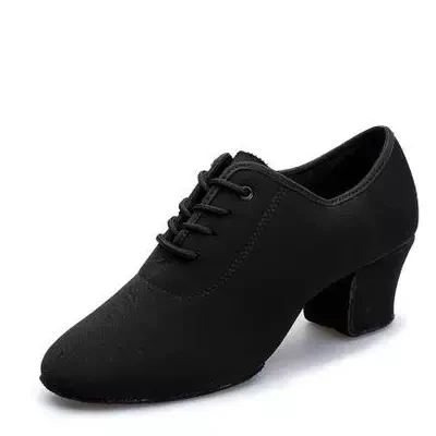 Zapatos deportivos de baile latino para mujer, calzado de salón moderno para adultos, Oxford con T1B, zapatillas de Fitness de dos partes